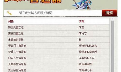 诛仙答题答案大全_诛仙答题