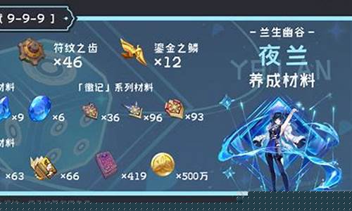 夜兰突破材料_夜阑突破材料
