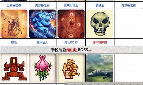 泰拉瑞亚boss大全_泰拉瑞亚boss大全召唤