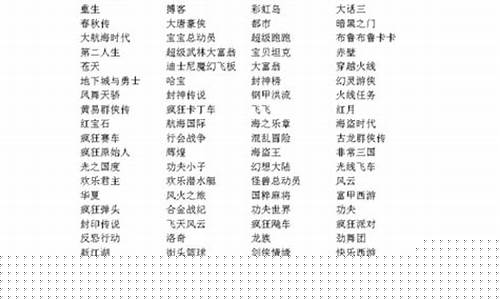 取什么名字好听游戏名